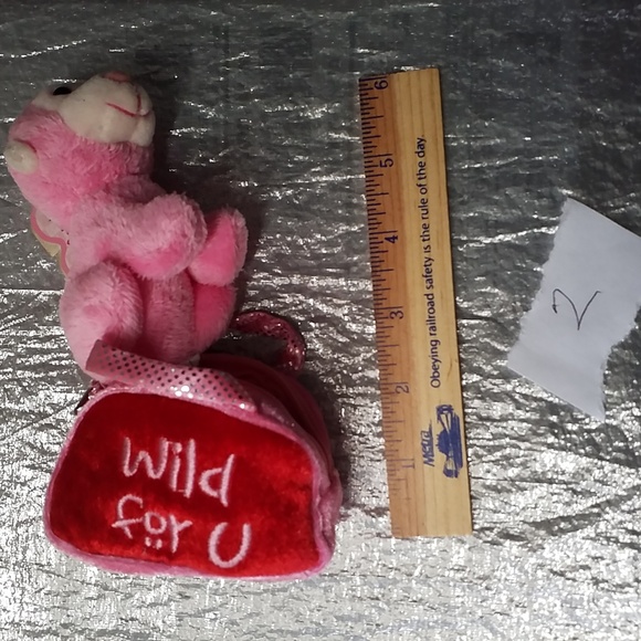 AURORA FANCY PALS NEW Monkey & Carrier Pink Key Coin Purse Bag Charm - Picture 6 of 6